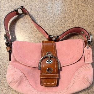 Coach Pink and Brown Shoulder Bag